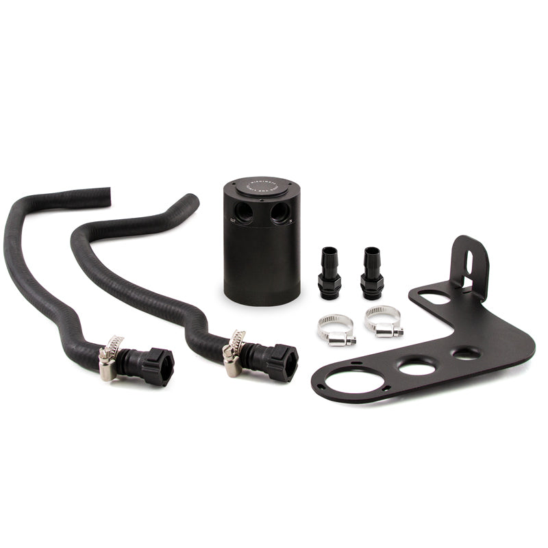 Mishimoto 10-15 Chevrolet Camaro SS Kit de lata de captura de aceite con deflector - Negro