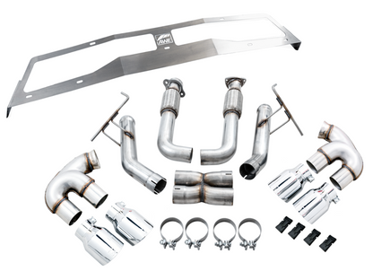 Escape AWE Tuning 2020 Chevrolet Corvette (C8) Track Edition - Quad Chrome Silver Tips