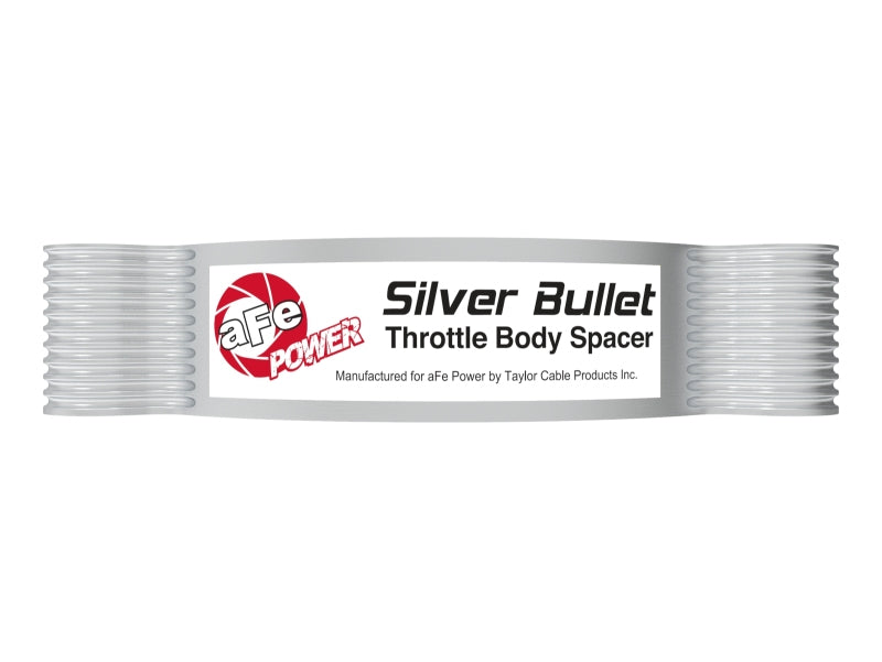 aFe 2020 Vette C8 Silver Bullet El espaciador del cuerpo del acelerador de aluminio funciona solo con admisión de fábrica - Plateado