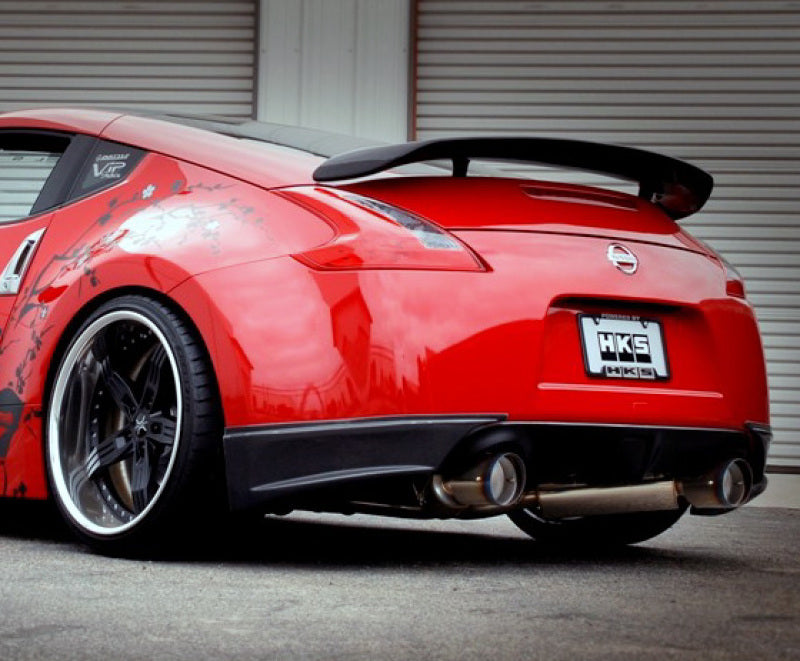 Escape HKS 09+ 370z Dual Hi-Power con punta de titanio Catback (requiere quitar el protector del recipiente de emisiones)