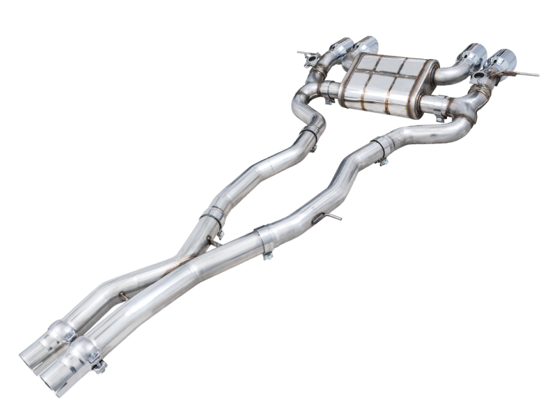 Escape AWE SwitchPath Catback para BMW G8X M3/M4 - Ponteiras cromadas prateadas