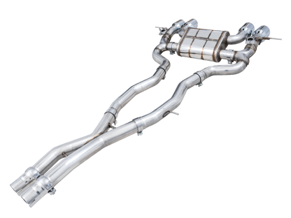 Escape AWE SwitchPath Catback para BMW G8X M3/M4 - Ponteiras cromadas prateadas