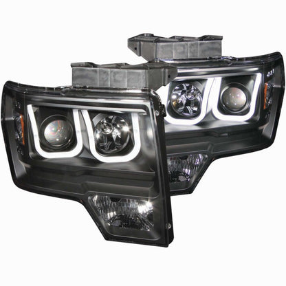 ANZO 2009-2014 Ford F-150 Projetor Faróis com U-Bar Preto