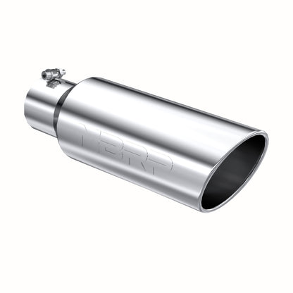 MBRP Punta universal 6 in OD Extremo enrollado 4 in Entrada 18 in Longitud T304
