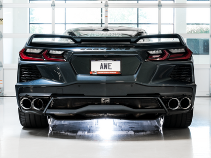 Escape AWE Tuning 2020 Chevrolet Corvette (C8) Touring Edition - Quad Chrome Silver Tips