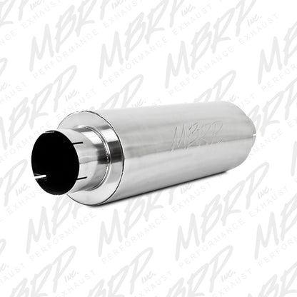Silenciador de tono silencioso universal MBRP, entrada/salida de 5 pulgadas, cuerpo de 8 pulgadas de diámetro, 31 pulgadas en general