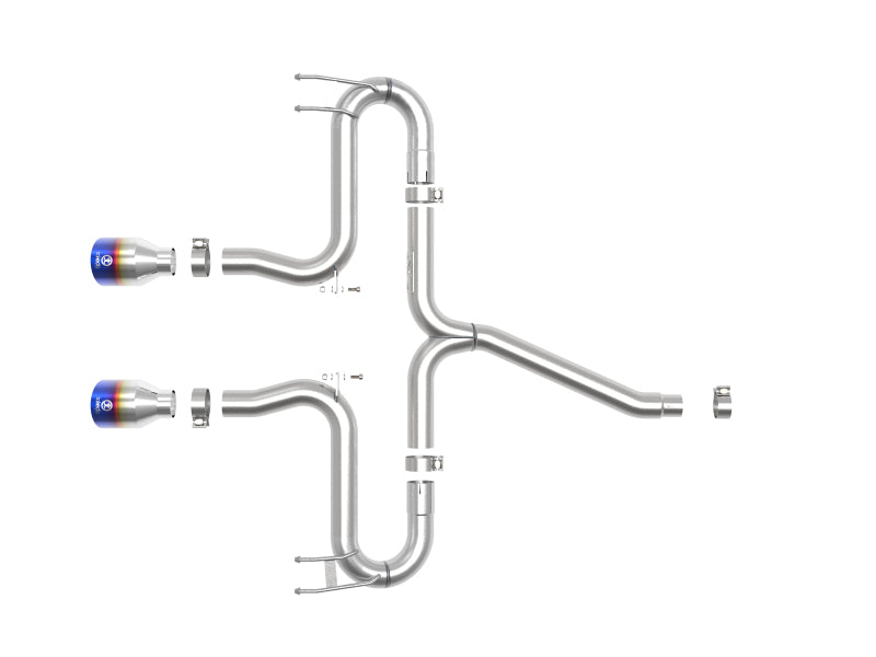 aFe Takeda 2-1/2in 304 SS Axle-Back Exhaust com Blue Flame Tips 17-20 Honda Civic Sport L4-1.5L (t)