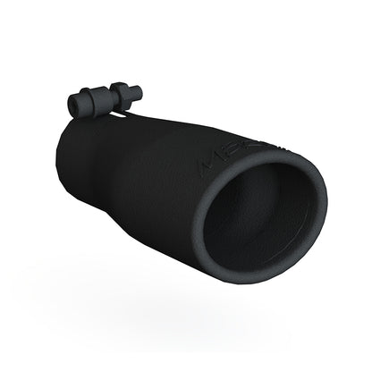 MBRP Punta universal 2.5 OD Extremo ovalado 3.75 Entrada 10 pulgadas de longitud - Acabado negro