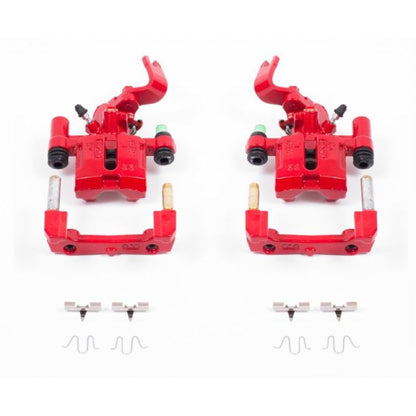 Power Stop 90-93 Mazda Miata Pinzas traseras rojas con soportes - Par