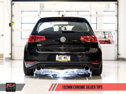 Escape AWE Tuning VW MK7 GTI Touring Edition - Ponteiras cromadas prateadas