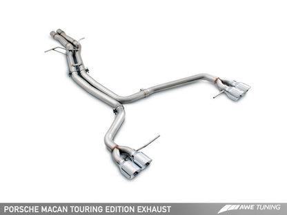 Sistema de escape AWE Tuning Porsche Macan Touring Edition - Pontas Diamond Black 102mm