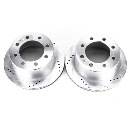 Power Stop 00-02 Dodge Ram 2500 Rotores perforados y ranurados de evolución trasera - Par