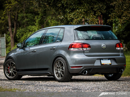 AWE Tuning Mk6 GTI Performance Catback - Pontas redondas prateadas cromadas