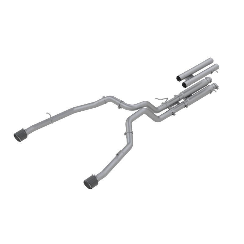 MBRP 2021 Ram TRX 6.2 S/C 3in Catback Puntas de fibra de carbono traseras dobles (Carrera) - T304