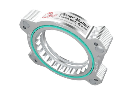 aFe 2020 Vette C8 Silver Bullet El espaciador del cuerpo del acelerador de aluminio funciona solo con admisión de fábrica - Plateado