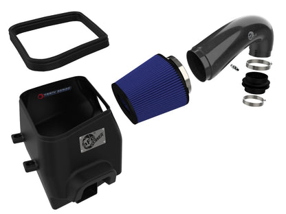 aFe 19-20 Dodge RAM 1500 5.7L Track Series Sistema de admisión de aire frío de fibra de carbono con filtro Pro 5R