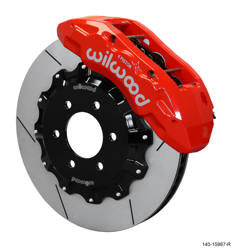 Kit frontal Wilwood TX6R 15,50 pol. Rotor com linhas - vermelho - 17-19 Ford F150 Raptor