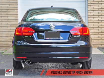 Escape AWE Tuning Mk6 Jetta 2.5L Touring Edition - Pontas de prata polida