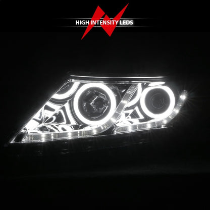 ANZO 2011-2013 Kia Optima Projector Faróis c/ Halo Chrome (CCFL)
