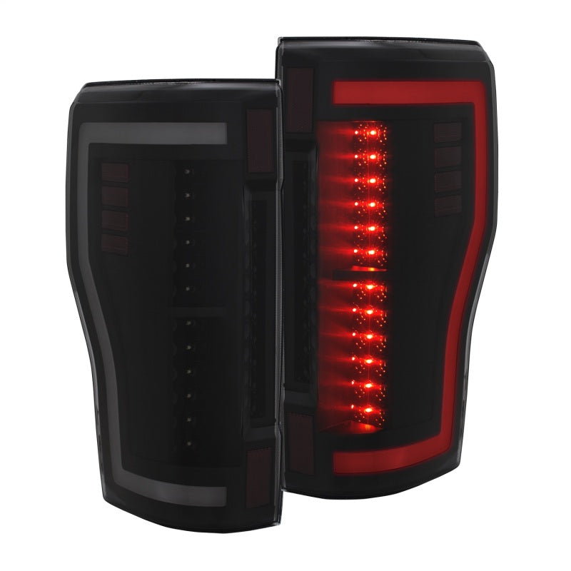 Lanternas traseiras de LED ANZO 2017+ Ford F-250 - pretas/fumaça