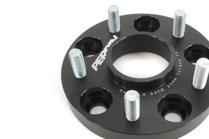 Perrin 17-18 Honda Civic Si 64.1mm Hub 5x114.3 20mm Espaciadores de rueda (un par)