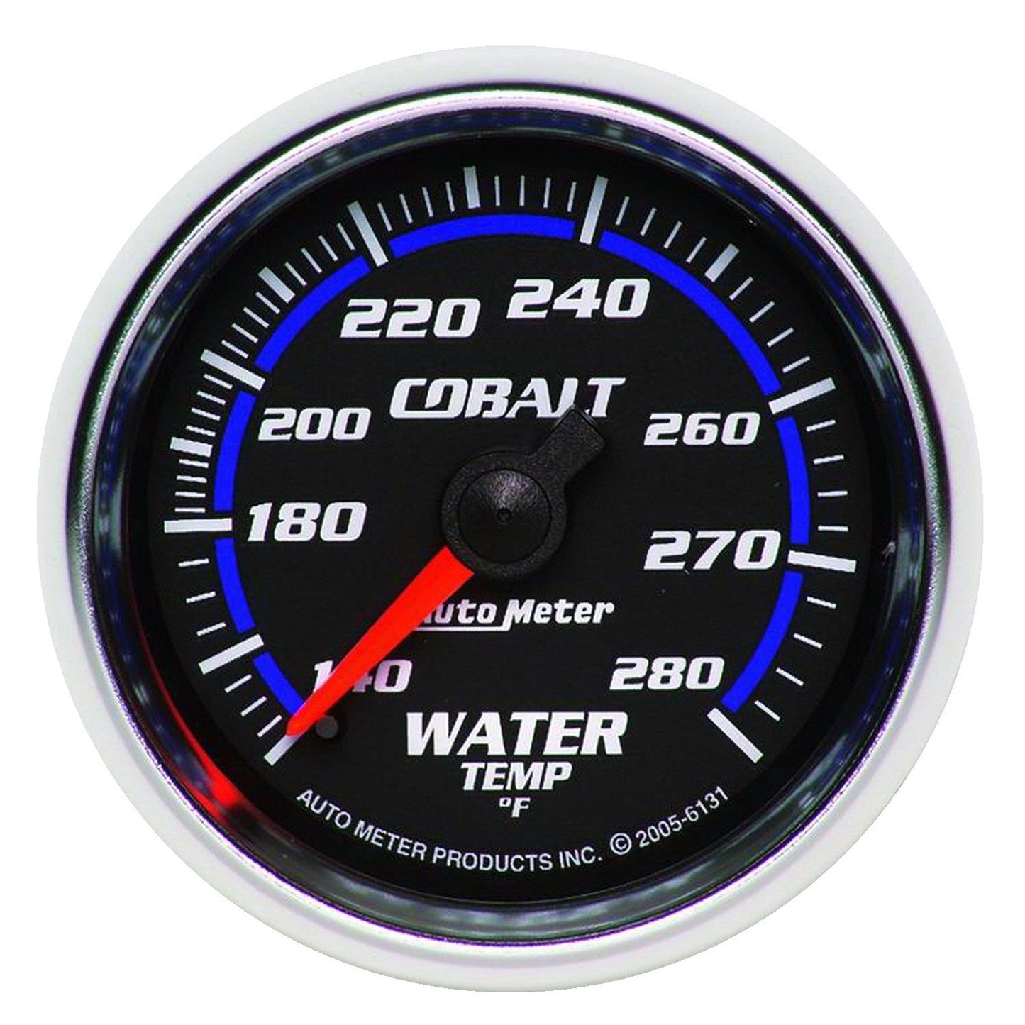 AutoMeter - 2-1/16" WATER TEMPERATURE, 140-280 °F, 6 FT., MECHANICAL, COBALT (6131)