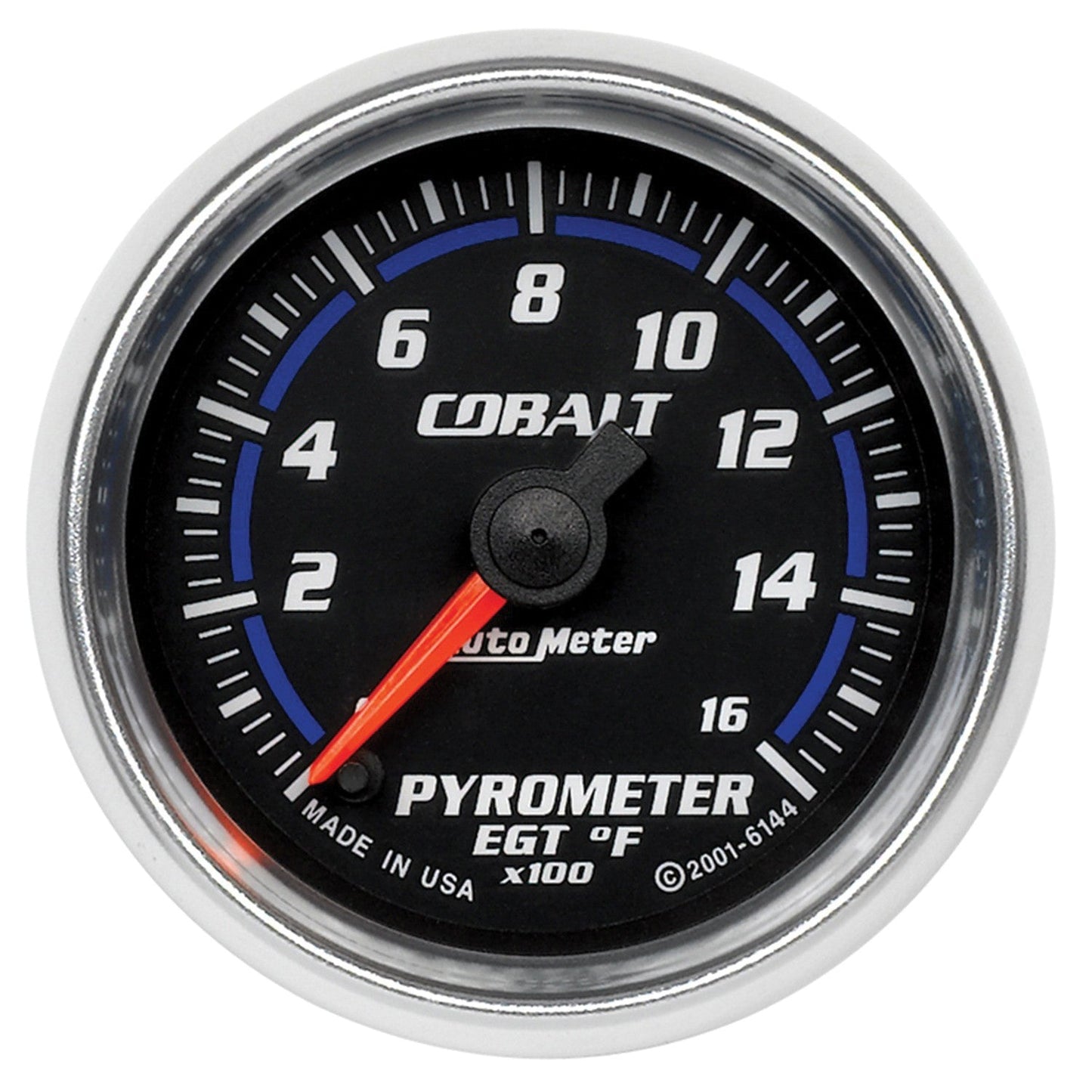 AutoMeter - PIRÓMETRO DE 2-1/16", 0-1600 °F, MOTOR PASO A PASO, COBALTO (6144) 