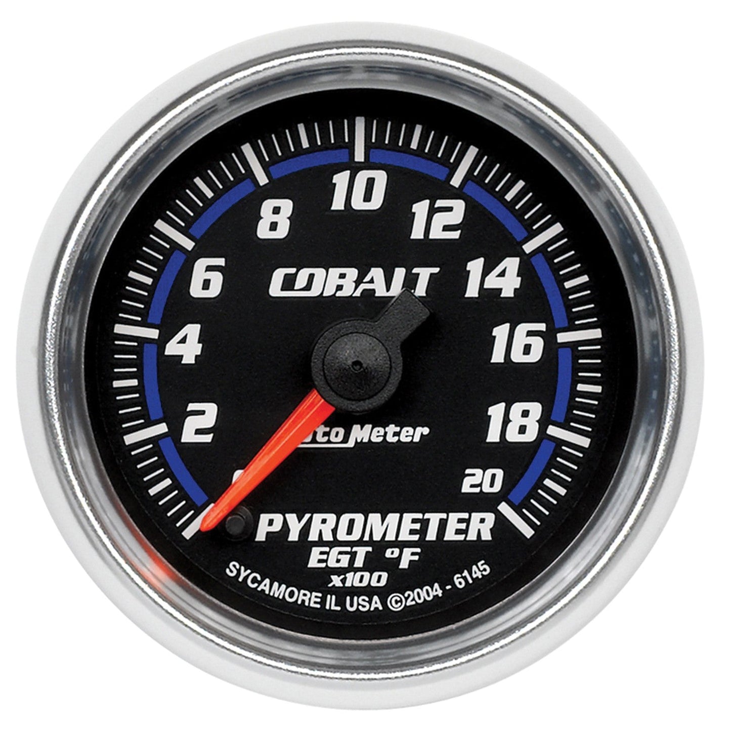 AutoMeter - 2-1/16" PYROMETER, 0-2000 °F, STEPPER MOTOR, COBALT (6145)