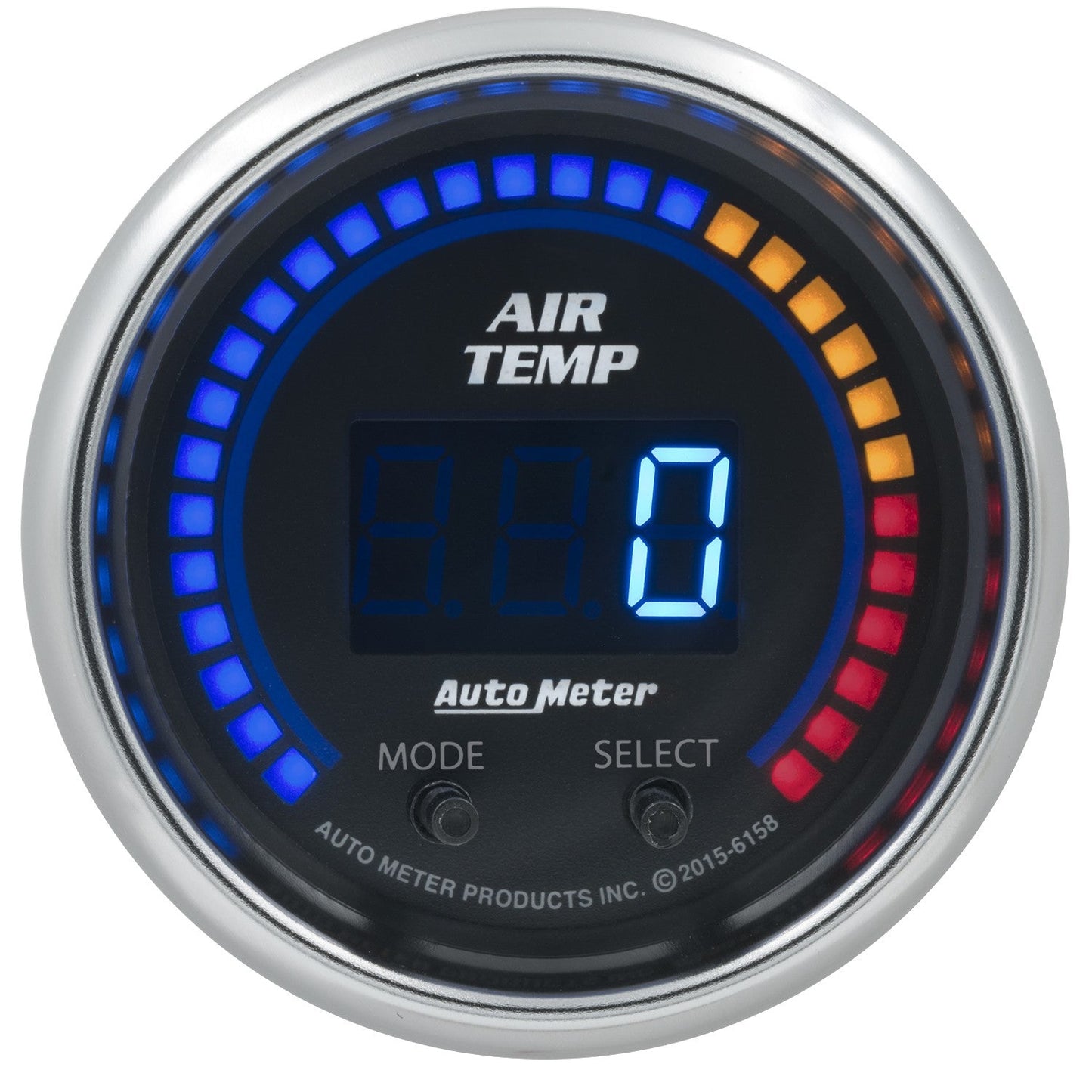 AutoMeter - 2-1/16" AIR TEMP, DUAL CHANNEL, 0-300 °F, COBALT (6158)