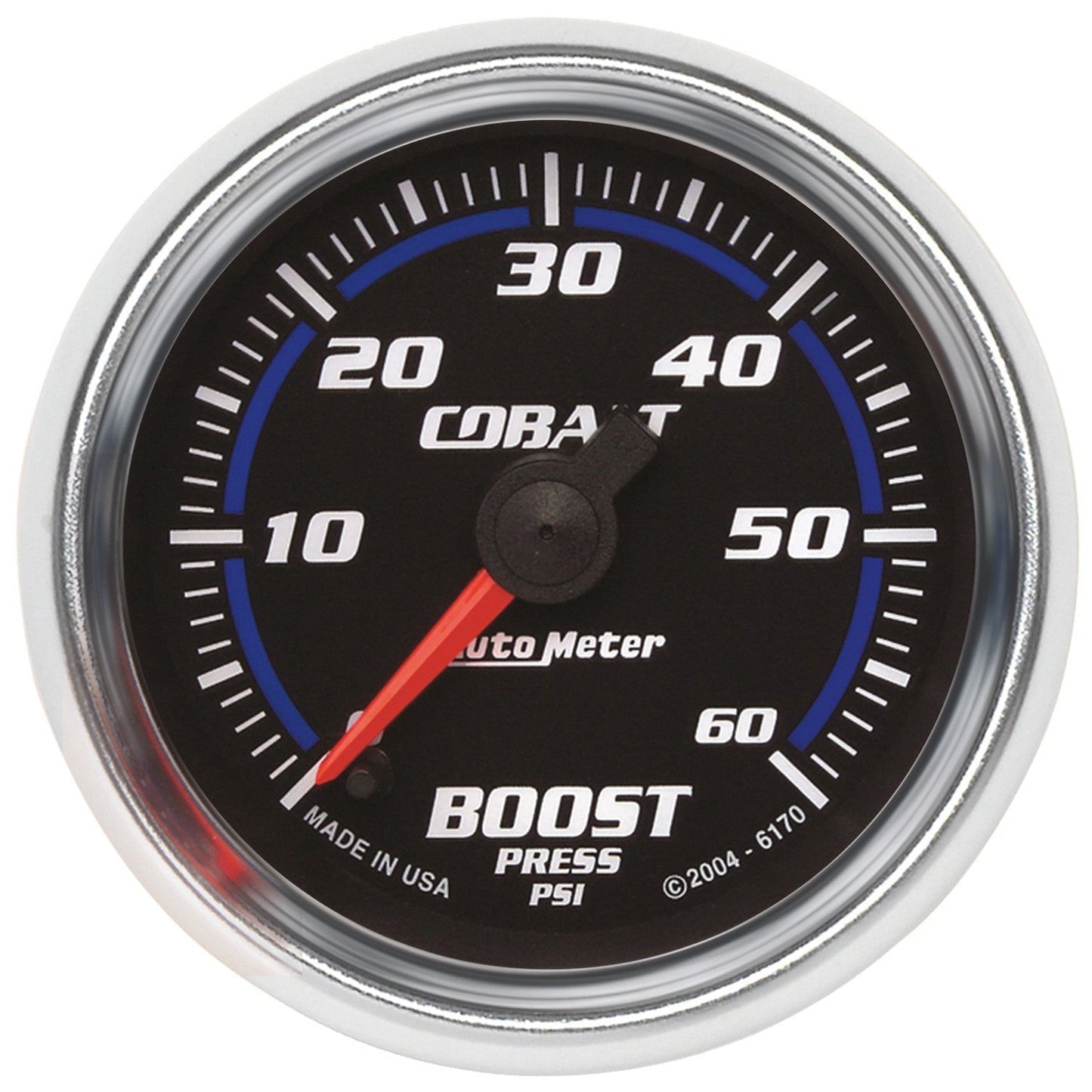AutoMeter - 2-1/16" BOOST, 0-60 PSI, STEPPER MOTOR, COBALT (6170)