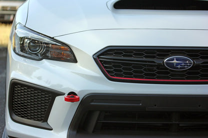 Perrin 18-21 WRX/STI / 13-20 BRZ / 17-20 Toyota 86 Kit de gancho de remolque delantero - rojo
