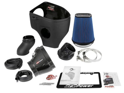 aFe Magnum Force Stage-2 Track Series Fibra de carbono AIS com Pro 5R Media - 18 Dodge Challenger V8-6.2L