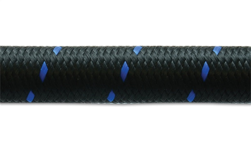 Mangueira flexível trançada de nylon vibrante -8 AN em dois tons preto/azul (rolo de 5 pés)