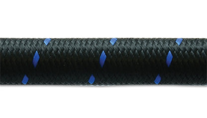 Mangueira flexível trançada de nylon vibrante -8 AN em dois tons preto/azul (rolo de 5 pés)