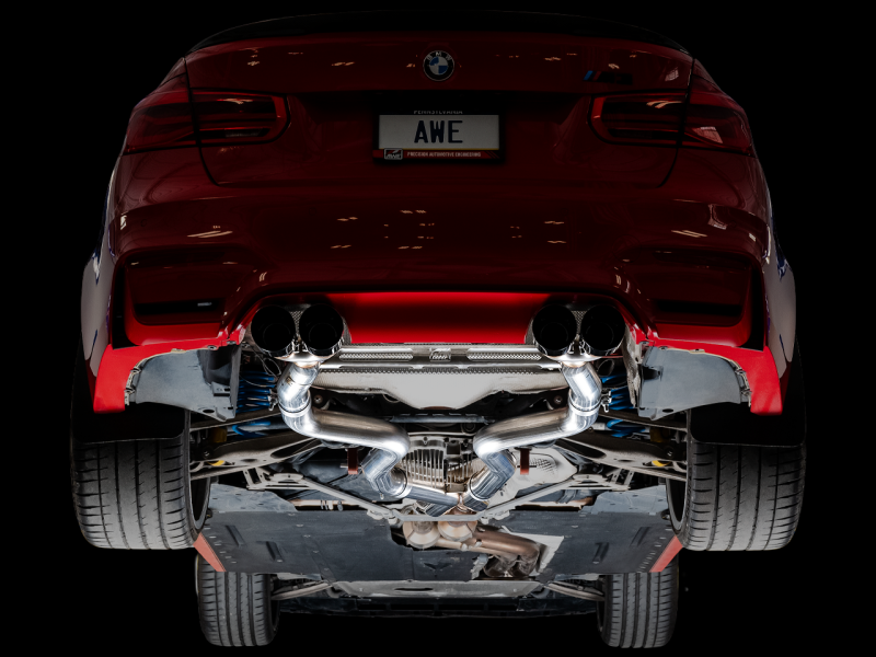 Escape BMW F8X M3/M4 Track Edition Catback AWE Tuning - Diamond Black Tips
