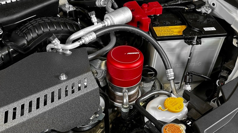 Tampa do filtro de óleo Perrin 2015+ Subaru WRX/STI - vermelha