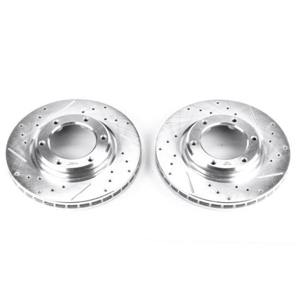 Power Stop 96-97 Lexus LX450 Front Evolution Rotores perforados y ranurados - Par