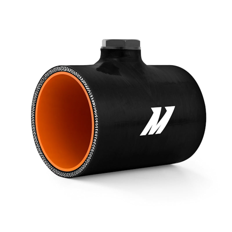 Mishimoto Acoplador de silicona negra de 3,0 pulg. con tapón NPT de 1/8 pulg.