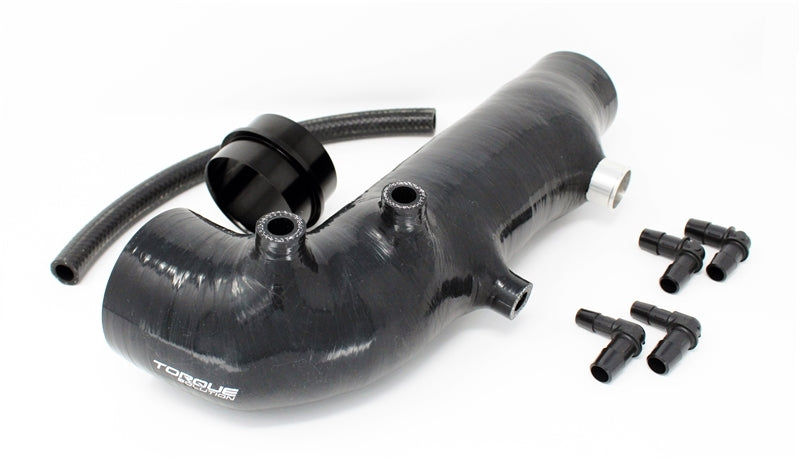 Torque Solution Turbo Manguera de entrada negra: 02-07 Subaru WRX / 04-18 STI / 05-09 Legacy GT / 04-13 FTX