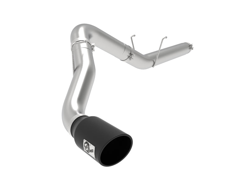 aFe ATLAS 5in Alum Steel DPF-Back Sistema de escape con punta negra 19-20 Ram Diesel Trucks L6-6.7L (td)