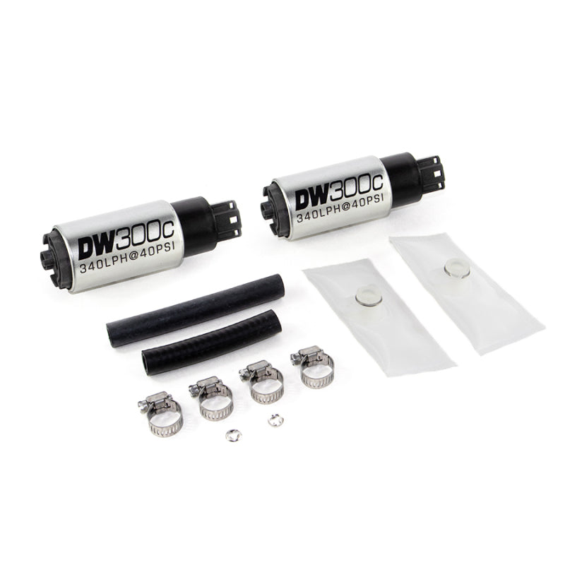 Bomba de combustível compacta DeatschWerks 340lph DW300C com kit de configuração Ford Lightning 99-04 (sem clipes de montagem)