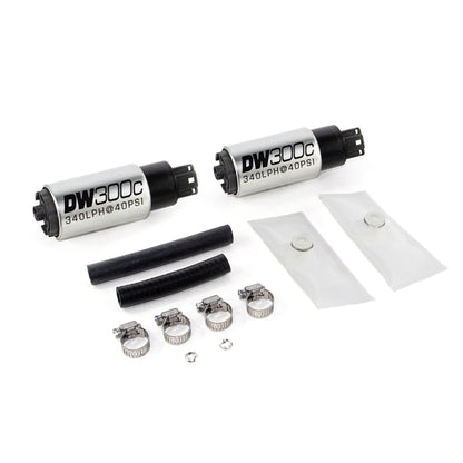 Bomba de combustível compacta DeatschWerks 340lph DW300C com kit de configuração Ford Lightning 99-04 (sem clipes de montagem)