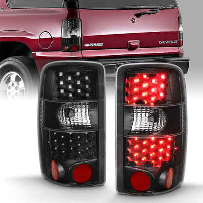 Lanternas traseiras de led ANZO 2000-2006 Chevrolet Tahoe pretas/transparentes