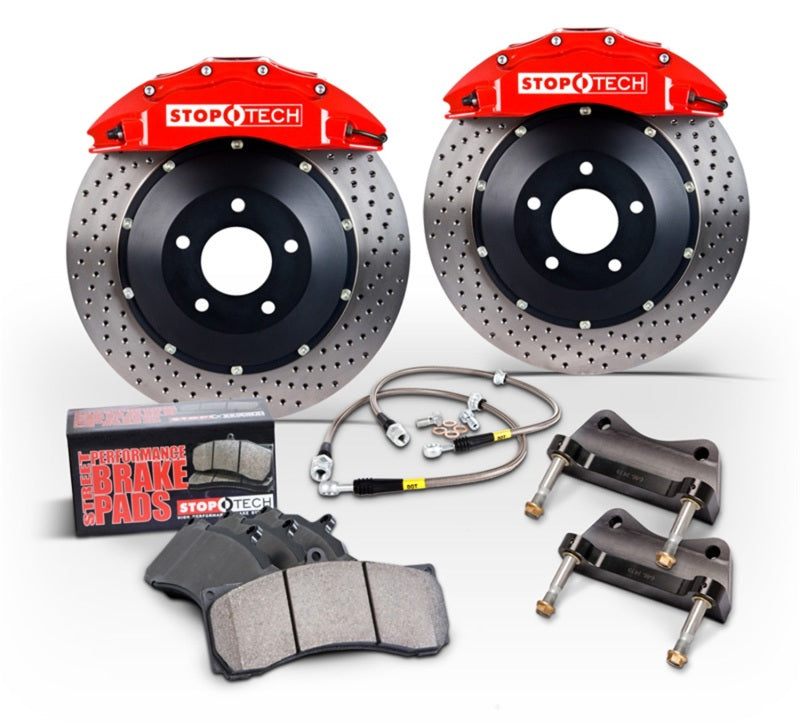 StopTech 06-15 Mazda Miata (NC) Front BBK w/Trophy Sport ST-40 Caliper Zinc Drilled 328X28 2pc Rotor
