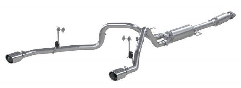 MBRP 2021+ F-150 2.7L/ 3.5L Ecoboost, 5.0L 3in Cat Back 2.5in Dual Split Trasero