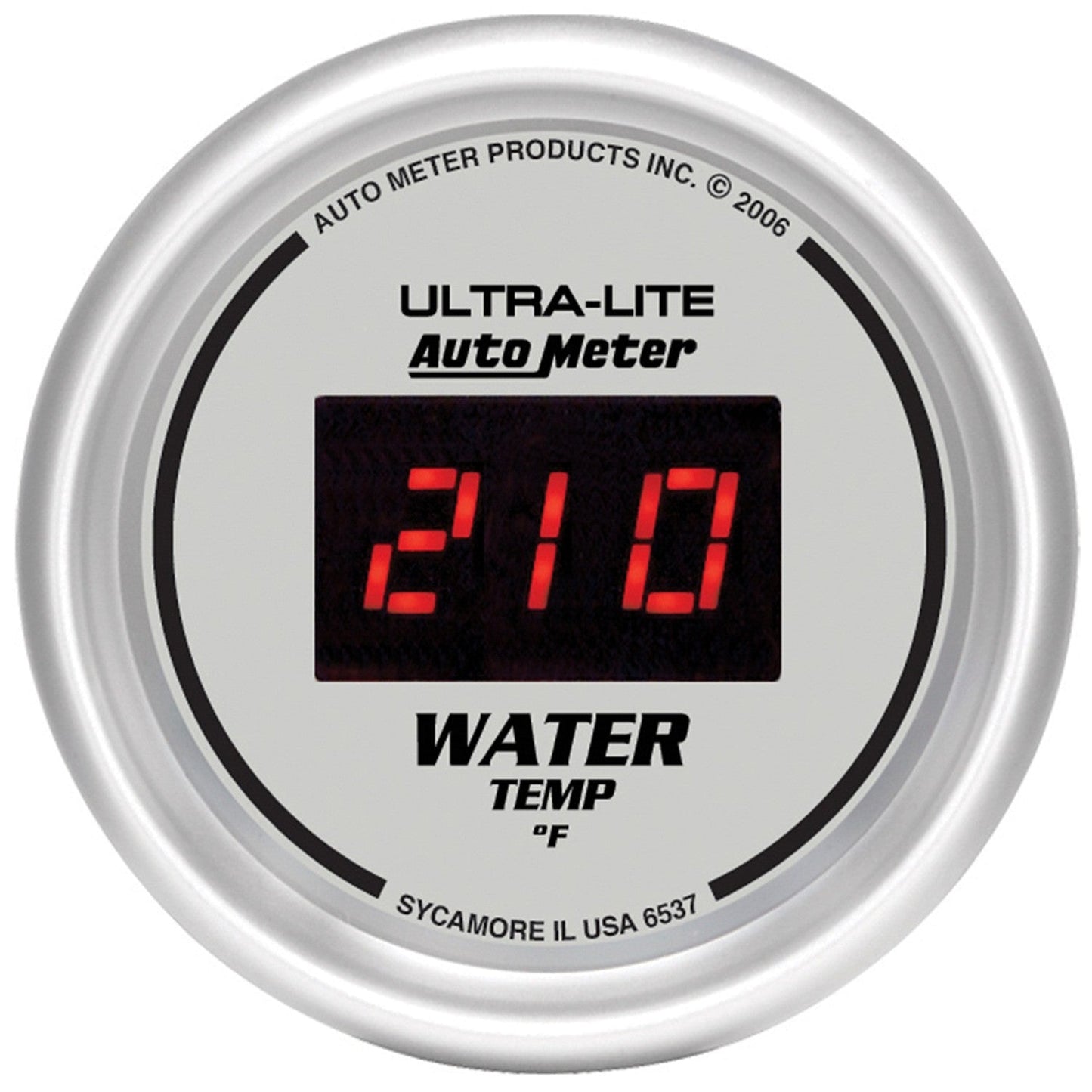 AutoMeter - 2-1/16" TEMPERATURA DA ÁGUA, 0-340 °F, ULTRA-LITE DIGITAL (6537)