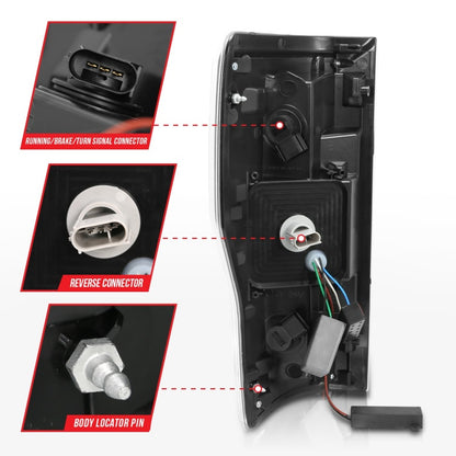 Lanternas traseiras de LED ANZO 2017+ Ford F-250 - pretas/fumaça