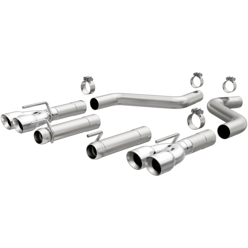 MagnaFlow Axle-Back, SS, 3in, Quad Split Traseiro 3.5 Tips 2015 Dodge Challenger incl SRT Hellcat