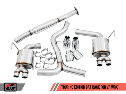 Escape AWE Tuning 2015+ Subaru WRX VA Sedan Touring Edition - pontas cromadas prateadas (102 mm)