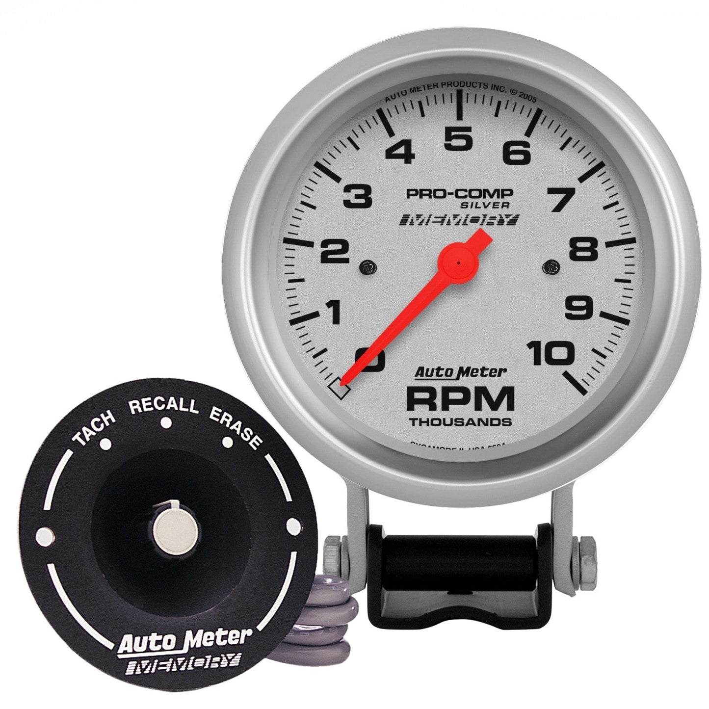 AutoMeter - 3-3/4" PEDESTAL TACHOMETER, 0-10,000 RPM, ULTRA-LITE (6604)